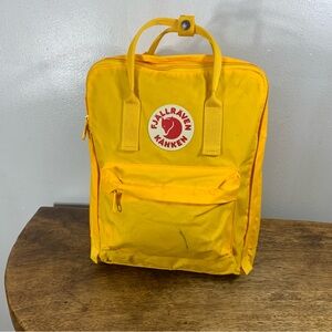 Fjallraven large yellow backpack